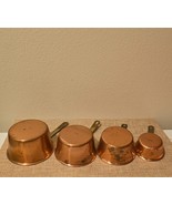 VTG Daewoo Set Of 4 Copper Measuring Cups w/ Brass Handles Korea 2, 4, 6... - $822.57 MXN