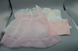 Vintage Baby Dress Lot White Pink Christening Gown 2-Piece Sets 18 Mo - £26.61 GBP