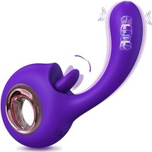 Adult Toys, 2 in 1 Clitoral Licking Tongue Vibrator, Rechargeable &amp; Waterproof - £18.44 GBP