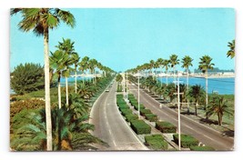 Commemorativo Strada Rialzata Clearwater Spiaggia Florida Fl Cromo Cartolina J16 - £2.39 GBP