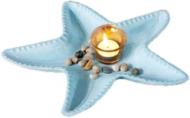 Resin Starfish Tray Decorative Centerpiece Bowl Coffee Table Mantle Decor Aqua - £16.05 GBP