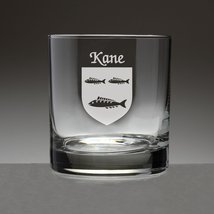 Kane Irish Coat of Arms Tumbler Glasses - Set of 4 (Sand Etched) - £53.35 GBP