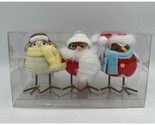 2023 Target Christmas 3pc Featherly Friends Fabric Bird Figurine Wonders... - $19.34