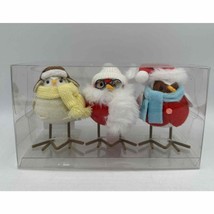 2023 Target Christmas 3pc Featherly Friends Fabric Bird Figurine Wondershop READ - £15.50 GBP