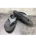 Oofos Ooriginal Sport Mens Shoes Black Gray 10M Toe Thong Casual Comfort... - $60.87 CAD
