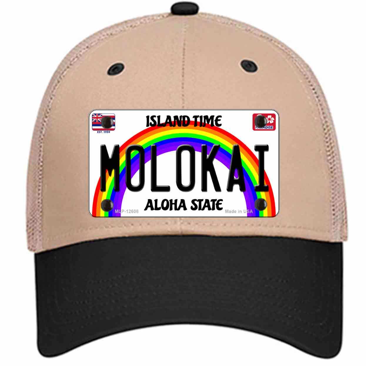 Primary image for Molokai Hawaii Novelty Khaki Mesh License Plate Hat