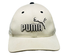 Puma Snapback Baseball Cap White w/ Striking Black Outline Embroidered P... - $14.45