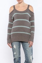 LA Made KIM COLD SHOULDER SWEATER Medium NWT New - $19.79