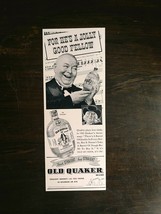 Vintage 1937 Old Quaker Straight Whiskey Original Ad 721 - $6.64