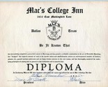 Guzzling Diploma from Mac&#39;s College Inn Dallas Texas 1952 - £31.27 GBP