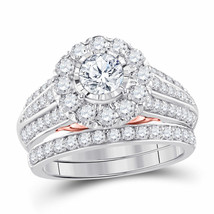Authenticity Guarantee 
14kt Two-tone Gold Round Diamond Bridal Wedding ... - £4,001.23 GBP
