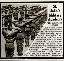 1916 St John&#39;s Military Academy Advertisement School American Rugby DWMYC2 - £16.57 GBP