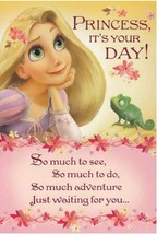 Tangled Greeting Card Birthday Disney&quot;Princess, It&#39;s Your Day!&quot;  - $5.00
