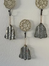(5) Boston International Silver Bell Ornament  Farmhouse Style - NEW! - $4.99