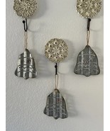 (5) Boston International Silver Bell Ornament  Farmhouse Style - NEW! - $4.99