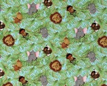 Flannel Jungle Babies Safari Animals Kids Flannel Fabric Print by Yard D... - $11.95
