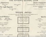 The Uptown Supper Club Menu Laneda Ave Manzanita Oregon  - $18.81