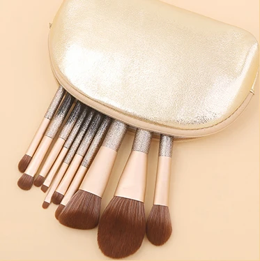  gold bionic fox hair makeup brush set professional with travel case by luxury enzo ken thumb200