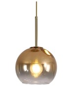 KCO Lighting MCM Glass Globe Hanging Light Fixture  Gold Pendant Light New - $644.98 MXN
