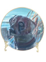 Franklin Mint Heirloom Plate Man's Best Friend Black Lab Randy Mc Govern Limited - $17.99