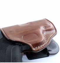 Fits Smith&Wesson M&P Shield Leather Paddle Holster Open Top #1131# RH image 3