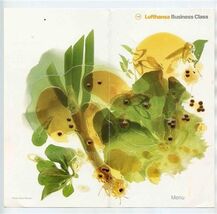 Lufthansa German Airlines Business Class Menu Hans Hanson German English... - $21.78