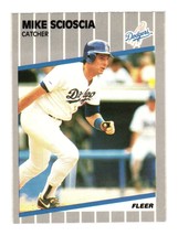 1989 Fleer #71 Mike Scioscia Los Angeles Dodgers - £0.78 GBP