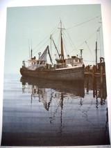 Helen Rundell Plate S/N Litho Early Morning in Greenport Long Island Fire sale - £11.84 GBP