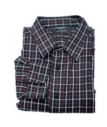 ROUNDTREE &amp; YORK TRADEMARK Men&#39;s Shirt Blue Plaid Button Up Cotton Size XL - £11.38 GBP