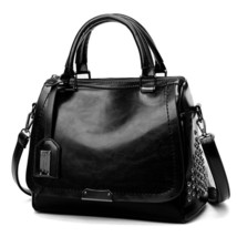 SMOOZA Vintage Boston Rivet PU Leather Handbags Women Messenger Bags Designer Sh - £45.85 GBP