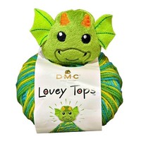 DMC DIY Lovey Tops Green Dragon Pacifier Clip and Yarn Kit Baby Security... - £6.11 GBP