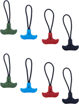 Coshar 8Pcs Heavy Duty T-Shaped Cord Zipper Pulls Zipper Tab Extension Replaceme - $13.64