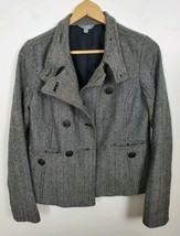 Rubbish Size Medium M Women&#39;s Recycled Wool Blazer Jacket Coat Grey (#33) - £7.53 GBP