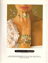 1980 Van Cleef &amp; and Arpels Jewelry Ring Bracelet Vintage Print Ad 1980s - £3.51 GBP