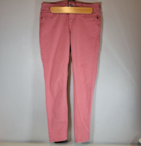 Maurices Womens Pants Size Small Solid Pink Mauve Chino Stretch Skinny - $13.98