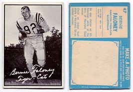 1961 Topps Bernie Faloney Card #47 Hamilton Tiger-Cats University of Maryland - $18.66