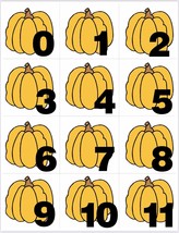 Pumpkins - Numbers 0-31 Pocket Chart Cards or Calendar Learning Resource... - £11.14 GBP