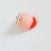 DOLLHOUSE Scratch n Dent Fun Hat Pink w Orange By Barb Miniature - $4.75