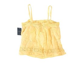 NWT Yellow Lucky Brand Camisole Embroidered Sleeveless Top Women Sz Small Summer - £15.76 GBP