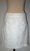 New NWT Womens Piperlime Collection White Silver Sequins Skirt Large L Party - £63.30 GBP