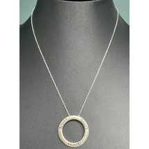 925 Sterling Silver Circle Of Love Pendant Necklace Sky - £31.21 GBP