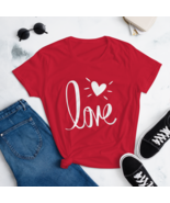 Women&#39;s Love T-Shirts, Valentine&#39;s Day Shirt, Love Message, Heart, Graph... - $26.45
