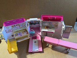 Barbie Care Clinic Playset Ambulance Transforms To Hospital Lights Sound... - £22.71 GBP