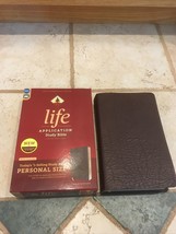 NIV PERSONAL SIZE LIFE APPLICATION STUDY BIBLE BURGUNDY RED LETTER 3RD E... - $34.40