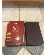 NIV PERSONAL SIZE LIFE APPLICATION STUDY BIBLE BURGUNDY RED LETTER 3RD E... - £27.41 GBP