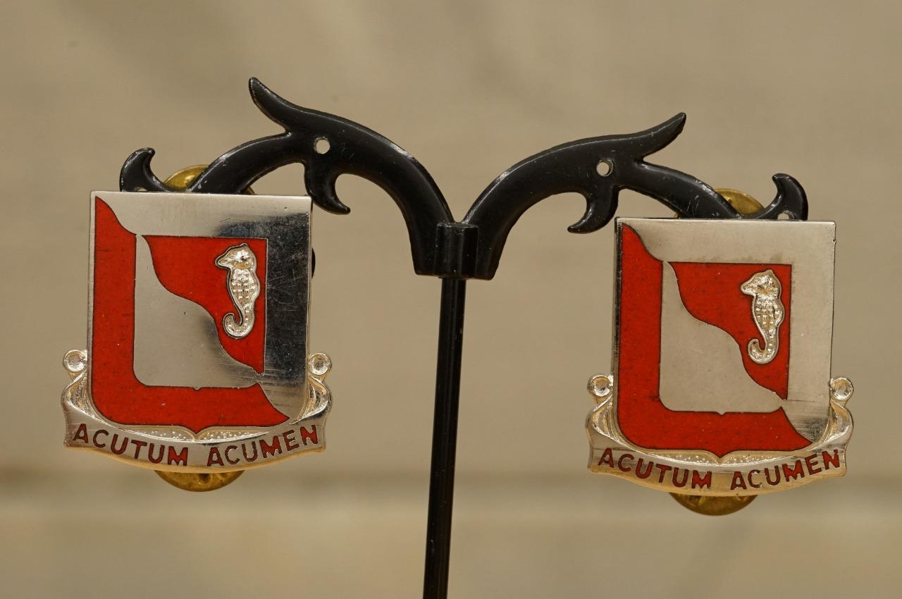 Primary image for Vintage US Military Acutum Acumen 19th Engineer Battalion DUI Insignia Pins
