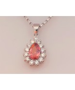 Padparadscha Sapphire and Diamond Pendant - $1,150.00
