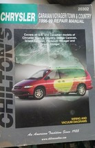 1996 - 99 Chilton&#39;s Chrysler Caravan Voyager Town &amp; Country  Repair Manual - £23.59 GBP