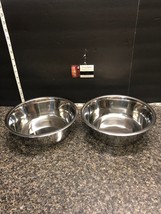 Set 2 Stainless Steel Standard Food Bowls - Pet Bowls - 3 Quart - £7.99 GBP