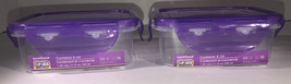 2ea 1.38Cup Sure Fresh Dry/Cold/Freezer Food Storage Containers W Clip-L... - $18.69